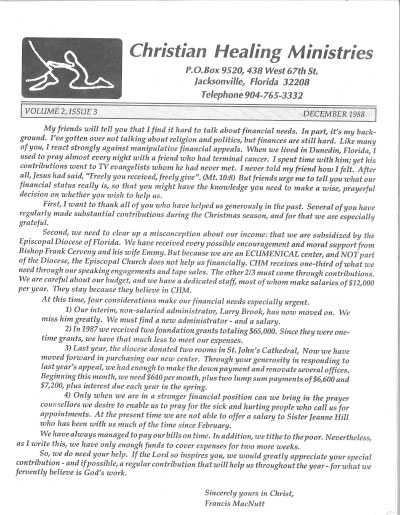 Healing Line Issue: December 1988 Cover Image