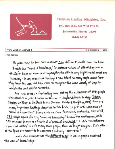 Healing Line Issue: December 1989 Cover Image
