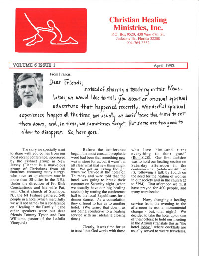 Healing Line Issue: April 1992 Cover Image