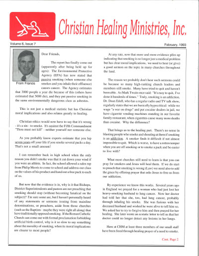 Healing Line Issue: February 1993 Cover Image