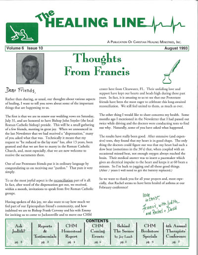 Healing Line Issue: August 1993 Cover Image