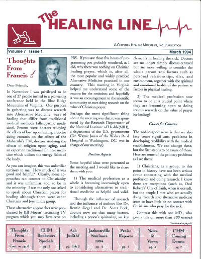 Healing Line Issue: March 1994 Cover Image