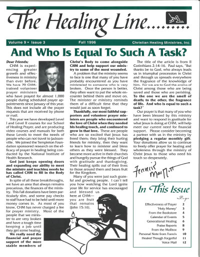 Healing Line Issue: Fall 1996 Cover Image