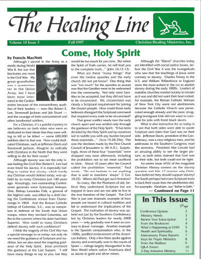 Healing Line Issue: Fall 1997 Cover Image
