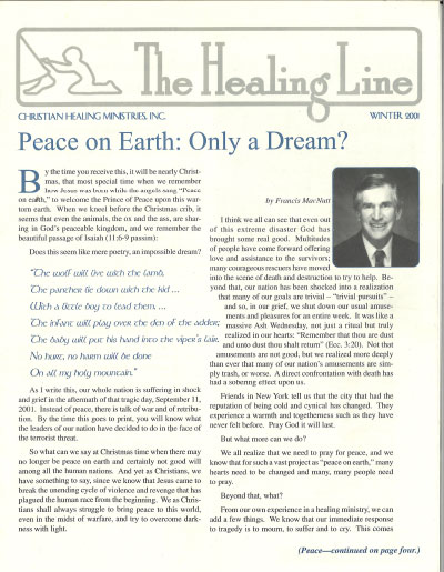 Healing Line Winter 2001 Cover Image