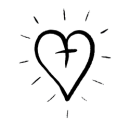 Heart cross icon.